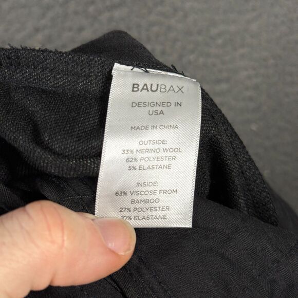 Baubax Pants Mens 36x32 Black Athletic Fit Stain Water Resistant Chino Stretch - Picture 4 of 13